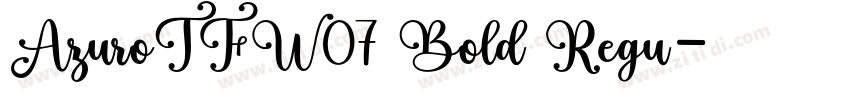 AzuroTFW07 Bold Regu字体转换
